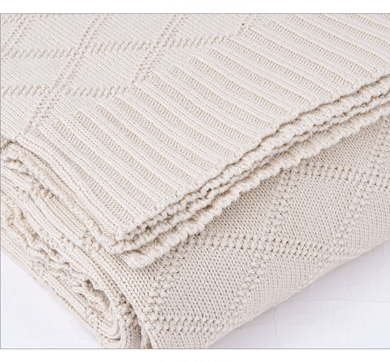 Lan Wei đi xe thảm giữa Bắc Âu mô hình sống sofa phòng chăn bông khăn giường trơn đơn giản và mang chăn mền giải trí - Ném / Chăn men long cuu
