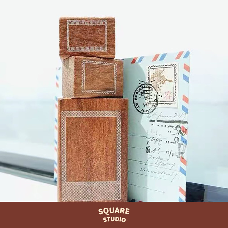 (squared Studio) Jieyanów clapping up the photo frame stamps negatives Malaysian wooden seals