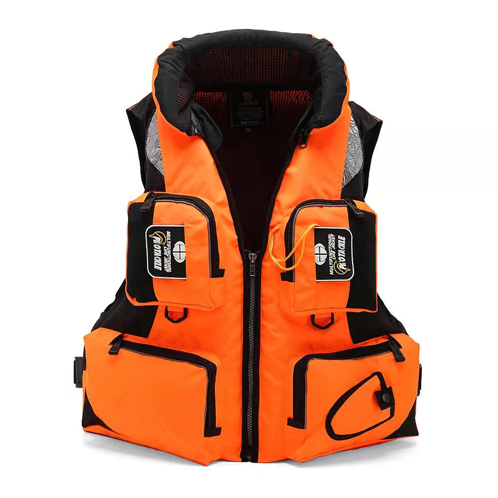 Professional large buoyancy life jacket multi-functional sea fishing vest detachable multi-pocket fishing vest adult swimming