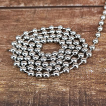 304 stainless steel round ball bead necklace hanging tag silver ball chain DIY accessories electrostatic spark machine