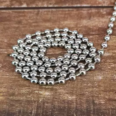 304 stainless steel round ball bead necklace hanging tag silver ball chain DIY accessories electrostatic spark machine