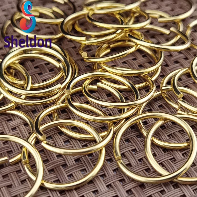 Pure Copper Eco-Friendly New DIY Handmade Accessory Ring Single Ring Open Ring Buckle Connecting Ring Wire Cut Saw Ring