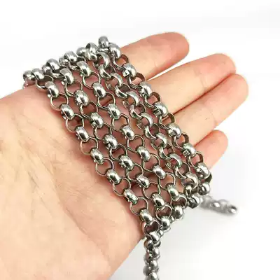 Necklace Snow chain Fashion glasses chain Lanyard round pearl chain Men and women special stainless steel pendant with chain