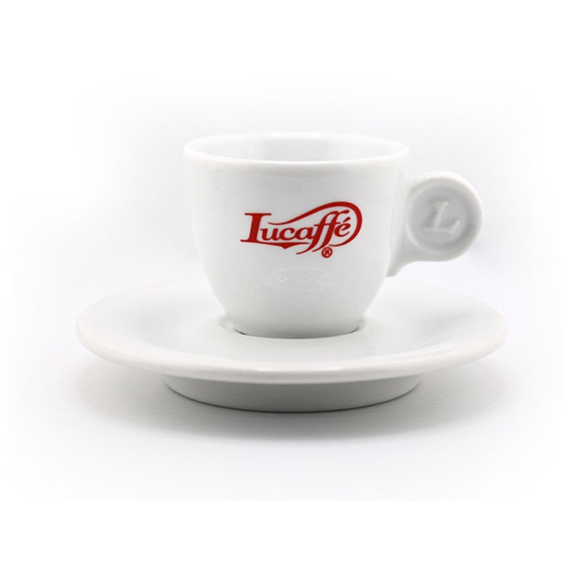 Lucaffe Classic Espresso Cup with Saucer Set Minimalist Italian Espresso Cup Lucaffe Classic Espresso Cup with Saucer Set Minimalist Italian Espresso Cup