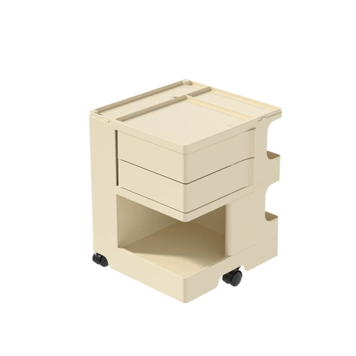 Кремовая крутящаяся универсальная тележка, система хранения для спальни