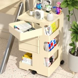 Кремовая крутящаяся универсальная тележка, система хранения для спальни