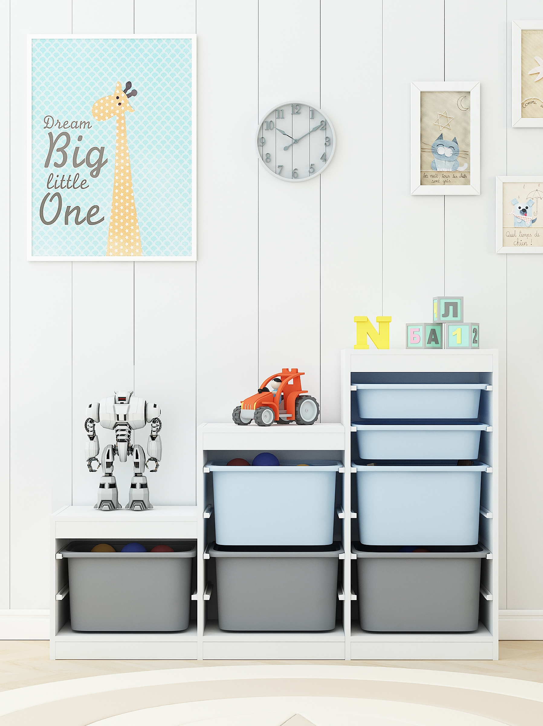 Children's house toy book grid containing layer shelf deity Large-capacity baby classification containing box finishing storage storage cabinet