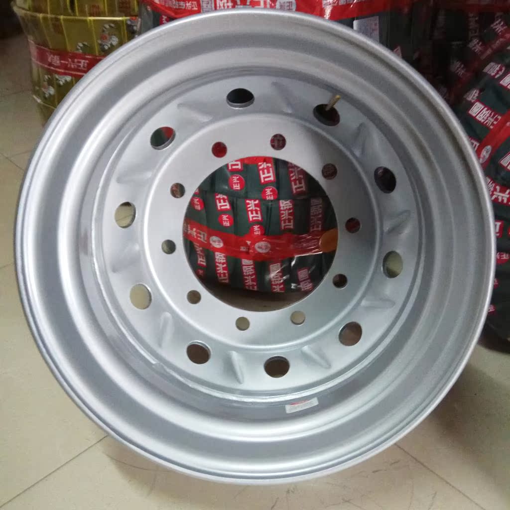Trịnh Hưng chính hãng 9.0R22.5-16 / 8 vòm đá chân không vành lốp Steyr dày bánh xe màu trắng bạc - Rim vành ô tô