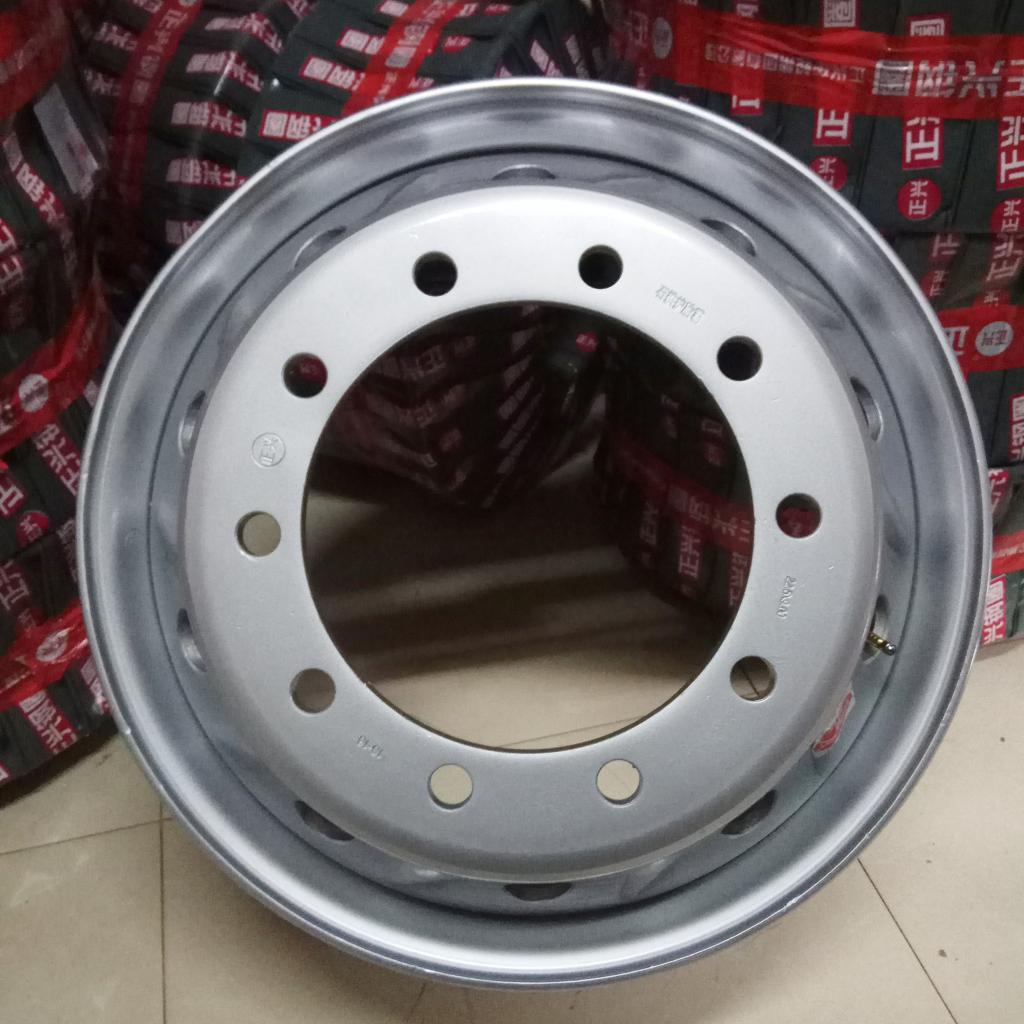Trịnh Hưng chính hãng 9.0R22.5-16 / 8 vòm đá chân không vành lốp Steyr dày bánh xe màu trắng bạc - Rim vành ô tô
