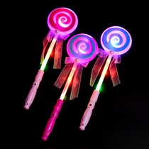 Luminous magic wand glow stick flash fairy bar childrens toy led lollipop night market stalls supply
