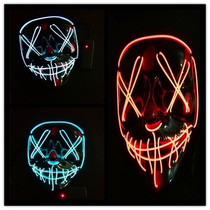 Halloween burst light mask fluorescent dance glowing mask bloody horror thriller LED