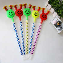 Large Smiley whistle blowing dragon long pole blowing ears activity cheering props childrens micro-business stall toys