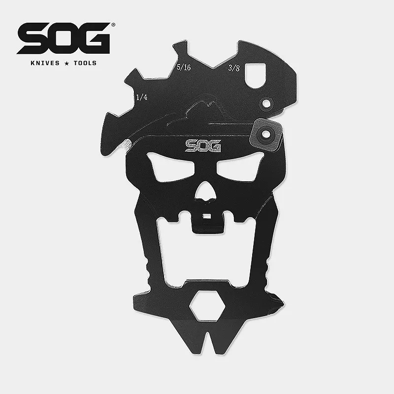 Американский Sog Sog Skull многофункциональное комбинированное маленькое средство EDC ключевой пряжка бутылки SM1001