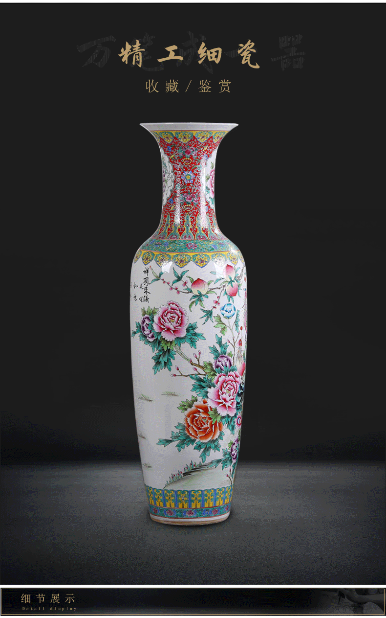Jingdezhen ceramics to heavy ground vase archaize pastel hand - made sitting room hotel opening gifts flower arranging furnishing articles