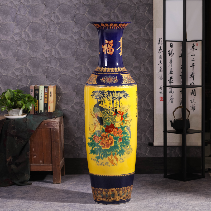 Break code a clearance sale! Jingdezhen ceramics powder enamel vase of large sitting room hotel opening decorative furnishing articles