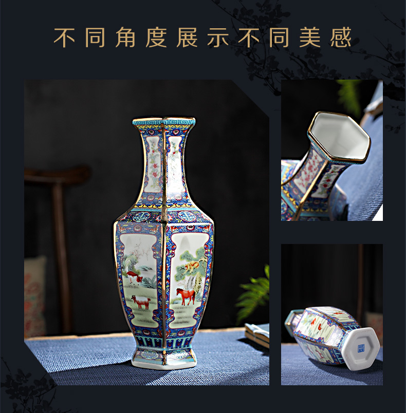 Jingdezhen ceramics vase furnishing articles of Chinese flower arranging office sitting room wine rich ancient frame TV ark, adornment