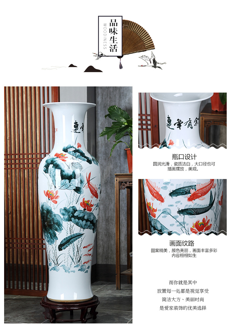 Jingdezhen porcelain ceramics of large vases, new Chinese style opening a housewarming gift flower arrangement sitting room adornment is placed