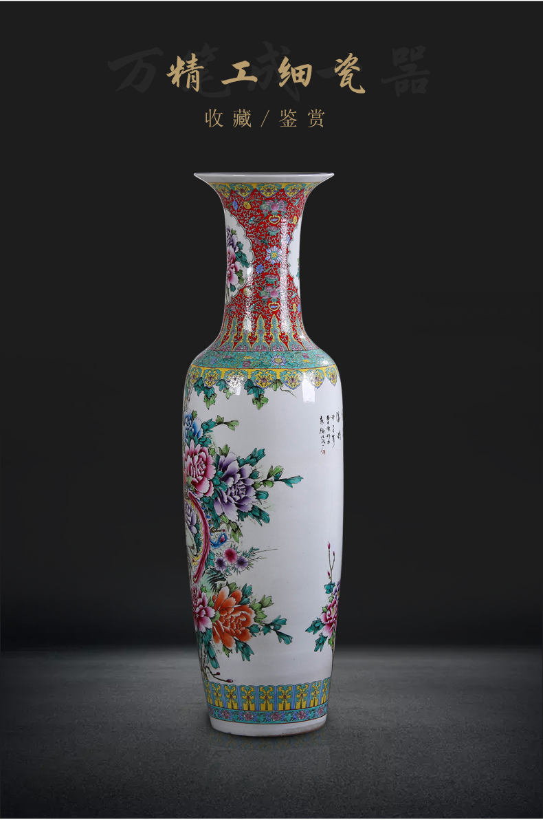 Jingdezhen ceramics to heavy ground vase archaize pastel hand - made sitting room hotel opening gifts flower arranging furnishing articles