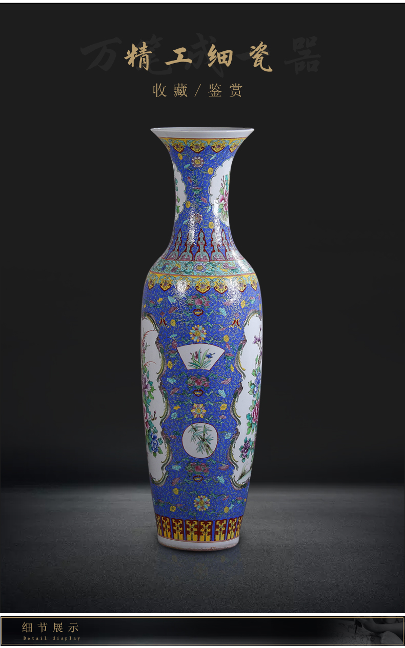 Jingdezhen ceramics to heavy ground vase archaize pastel hand - made sitting room hotel opening gifts flower arranging furnishing articles