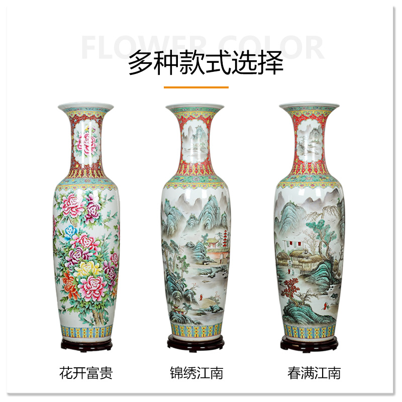 Jingdezhen ceramic hand - made hotel opening of new Chinese style living room TV ark of large vase flower arranging decorative furnishing articles