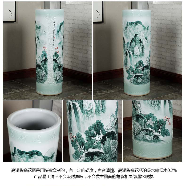 Jingdezhen porcelain ceramics quiver of large vase decoration to the hotel open living room TV cabinet study furnishing articles