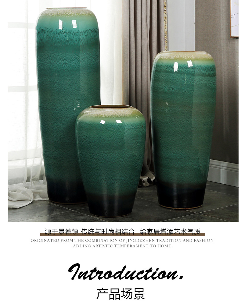 Jingdezhen ceramic new Chinese style of large vases, flower arranging I and contracted Europe type TV ark, sitting room adornment is placed