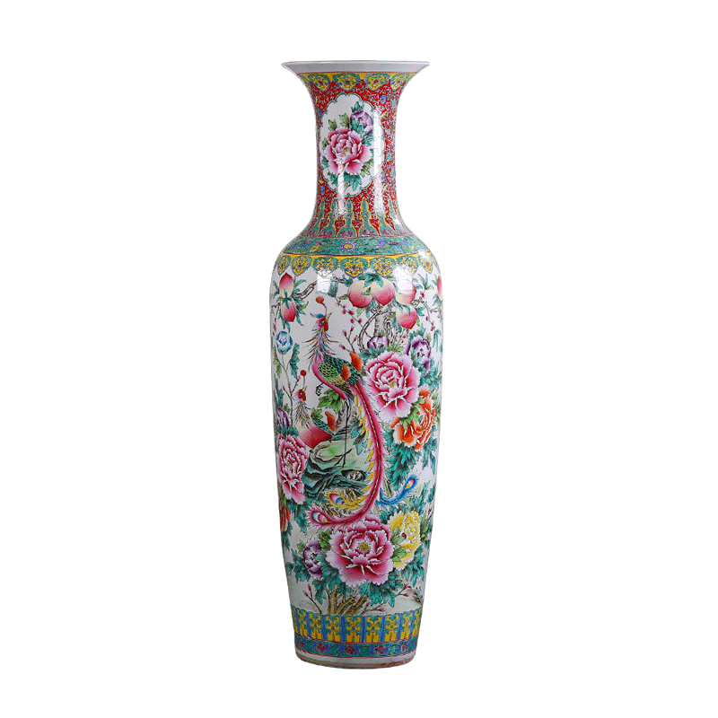 Jingdezhen ceramics to heavy ground vase archaize pastel hand - made sitting room hotel opening gifts flower arranging furnishing articles