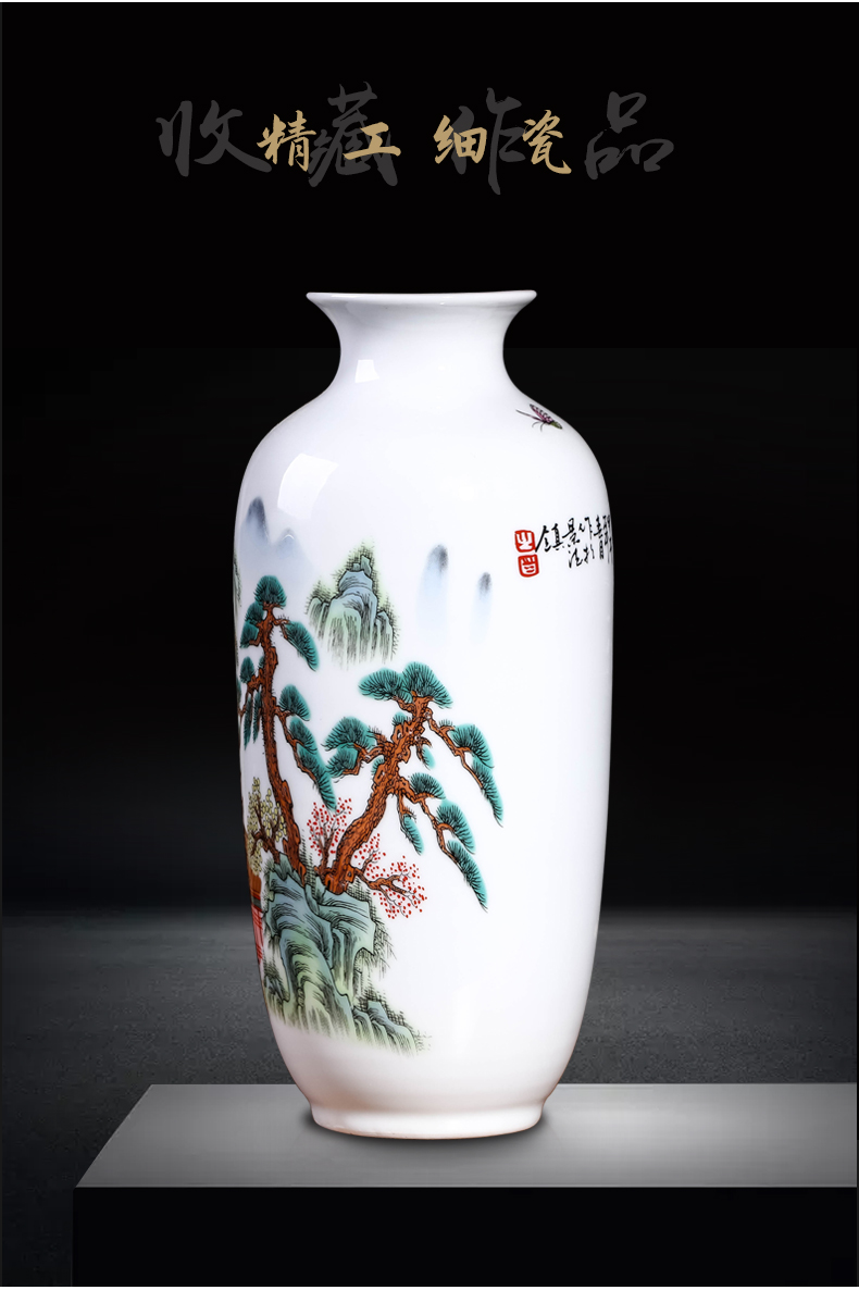 Jingdezhen vases, flower arranging new Chinese style living room home wine rich ancient frame TV ark adornment ceramics furnishing articles