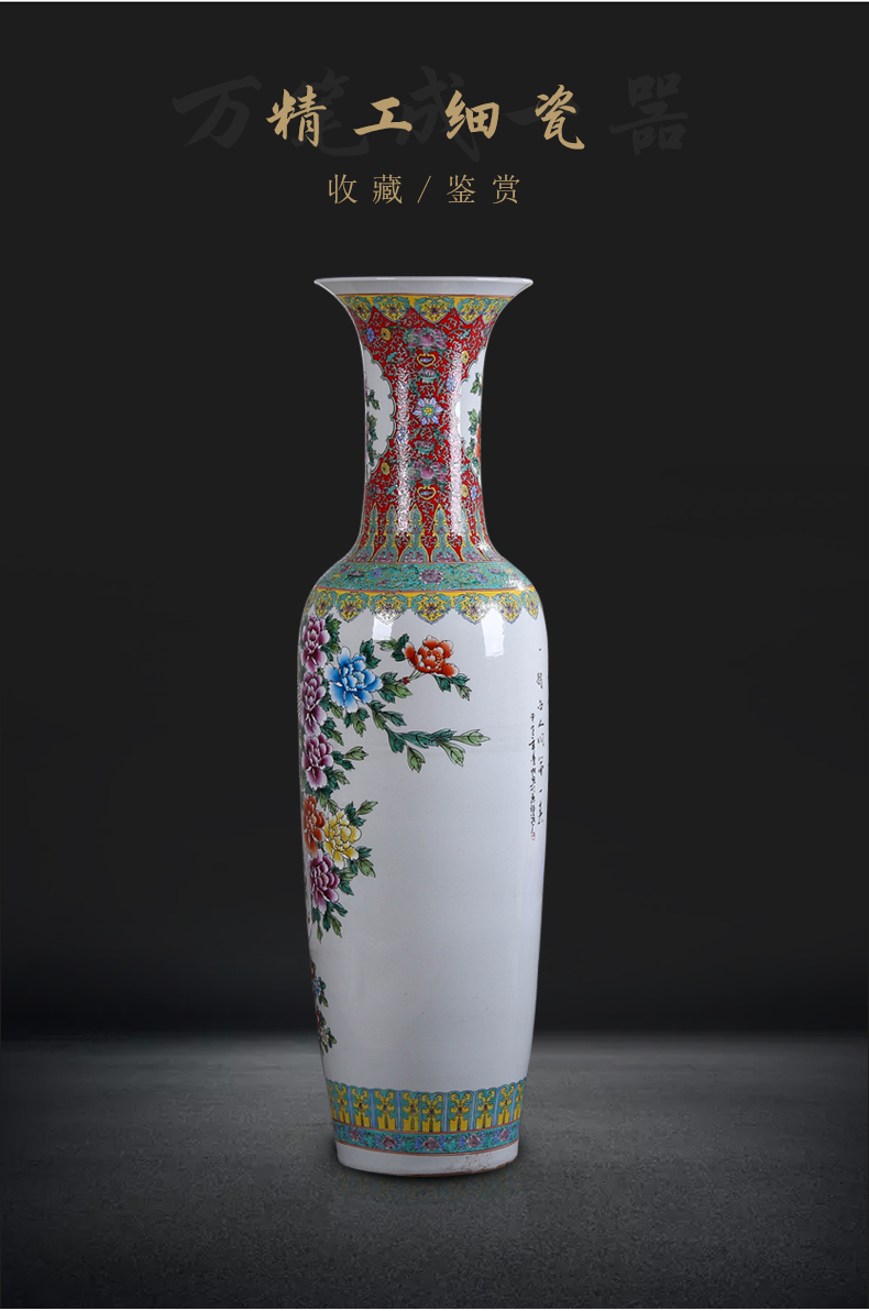 Jingdezhen ceramics to heavy ground vase archaize powder enamel hand - made sitting room hotel opening gifts furnishing articles