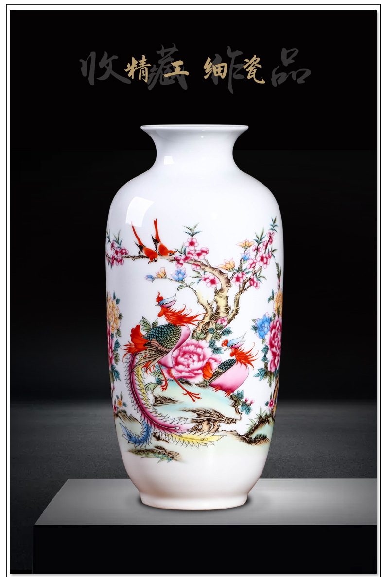 Jingdezhen vases, flower arranging new Chinese style living room home wine rich ancient frame TV ark adornment ceramics furnishing articles