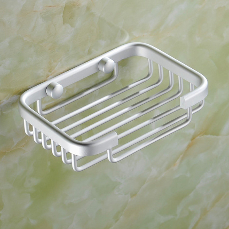 Non-rust draining soap box soap rack soap net shelf rack wall-mounted perforated draining rack