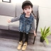 Áo vest bé gái xuân hè 2019 mới cho bé Hàn Quốc 3 tuổi 1 bé denim vest vest kiểu tây