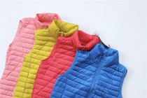 Inner Single Autumn and Winter New Childrens Down Vest Boys and Girls Stand Collar Lightweight Warm Vest Waistcoat