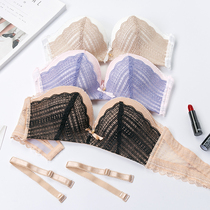 No shoulder strap lingerie to gather non-slip upper to thicken small breasted invisible bra stickled wedding gown with a trowel