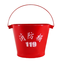Fire bucket semi-circular 304 stainless steel 201 fire shovel thickened paint yellow sand bucket gas station fire extinguishing equipment