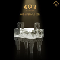 Ciyuan Pavilion Everest Mountain Dingkai Caiku Glass Decoration Home Office Decoration Feng Shui Decoration