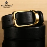 曼邦 Ремень, кожаная медная булавка, классический костюм, штаны, из натуральной кожи, воловья кожа, в корейском стиле