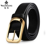 曼邦 Ремень, кожаная медная булавка, классический костюм, штаны, из натуральной кожи, воловья кожа, в корейском стиле