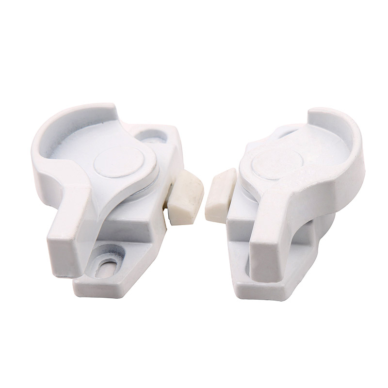 Plastic Steel Window Insurance Lock Strap Switch Moon Tooth Lock White Window Lock Push-and-pull Window Lock Shift Window Lock Hook