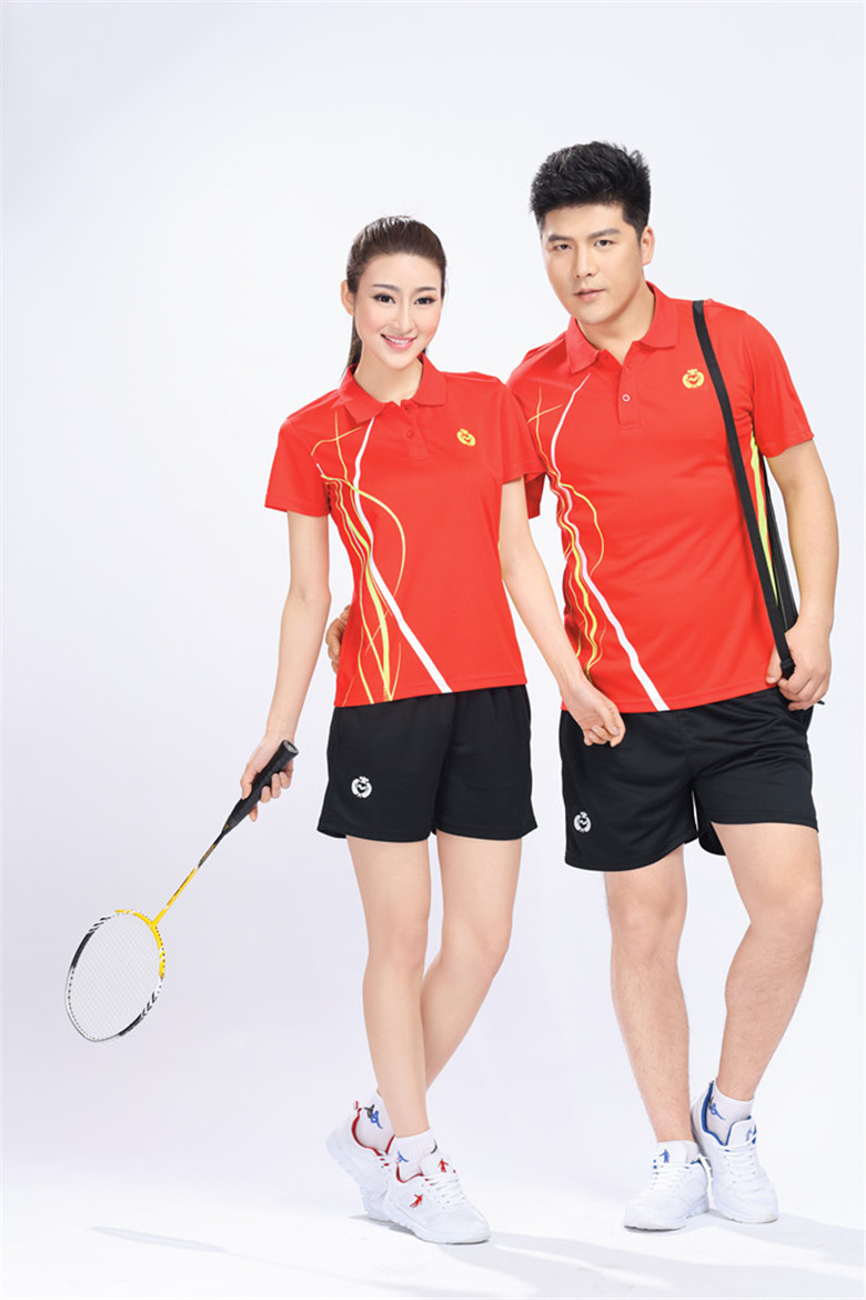 Nhanh chóng làm khô cầu lông quần áo phù hợp với nam giới và phụ nữ vài mô hình ngắn tay ping-pong bóng chuyền quần áo quần vợt thi đấu đội thể thao nhóm quần áo mua 	quả bóng chuyền tiêu chuẩn
