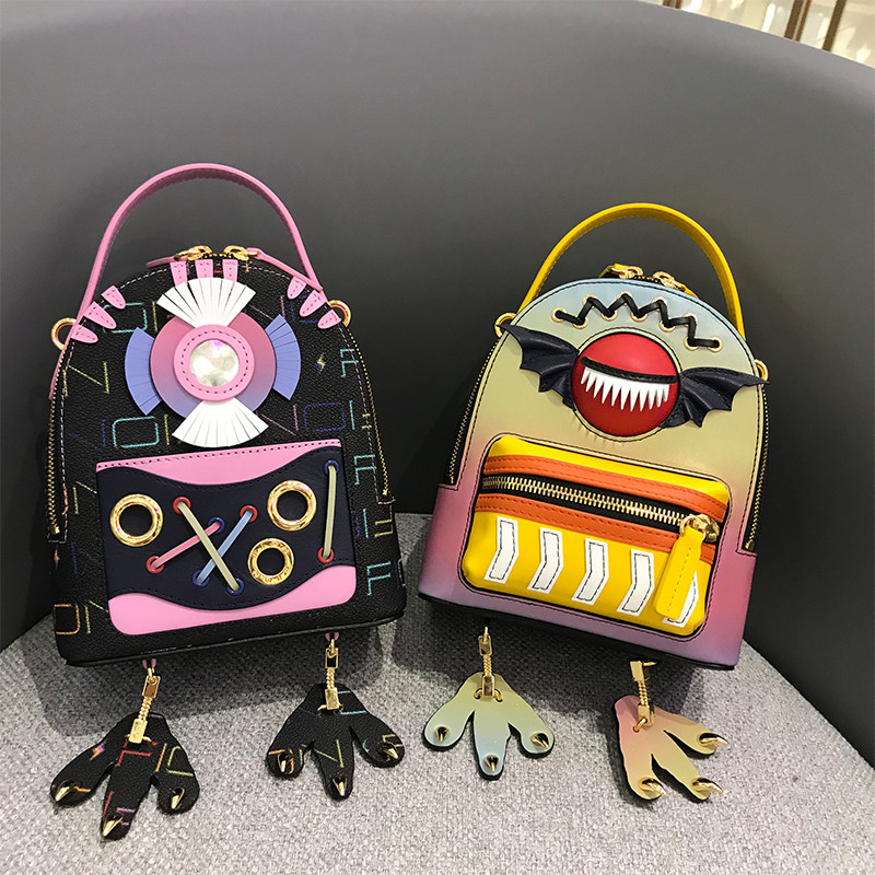 Fion Fianne Little Monster Bag Bag 2020 New Tide Cartoon Animal Slipper Bag with Shoulder Bag