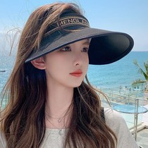 Japanese UV sun protection hat womens new summer anti-UV sun hat outdoor enlarged brim empty top hat