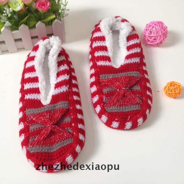 Giày mặt trăng và vớ mùa đông ấm áp giáo dục sớm giày cotton dày giày nữ trượt vớ vớ nhà sàn vớ cổ cao