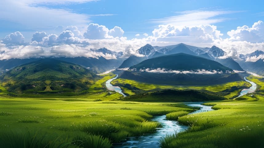 4K高原雪山世界环境贴图  通过百度网盘 123云盘 分享（记得点击右上角的渲染才能看到世界环境哦~）