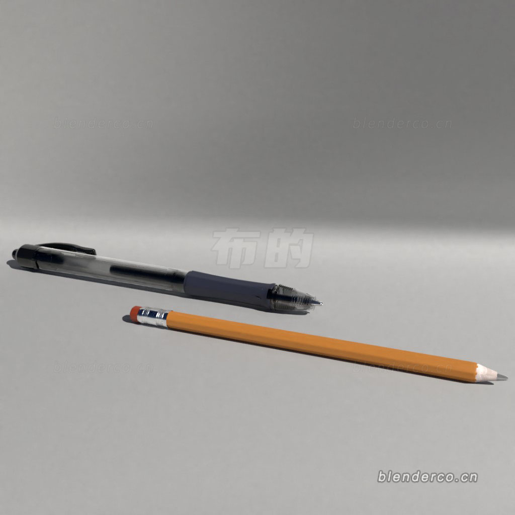 Blender铅笔圆珠笔模型