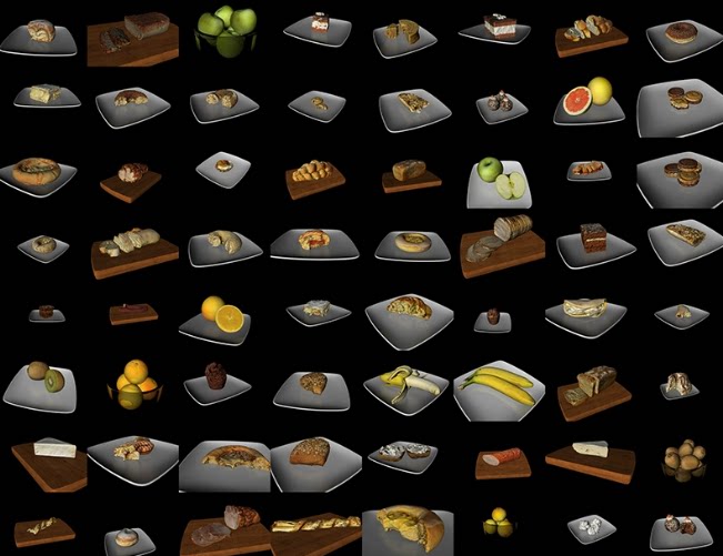 C4D苹果FBX橙子STL猕猴桃OBJ面包Blender蛋糕食品糕点素材3D模型