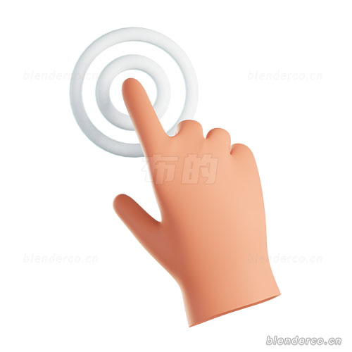 Blender手势手掌模型