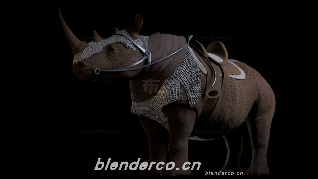 blender犀牛模型-群友分享-作者不清楚，知道的留言。