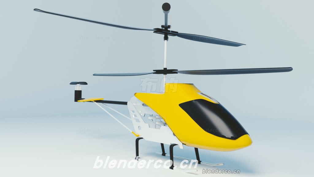 blender直升机玩具模型-群友分享-作者不清楚了，知道的留言