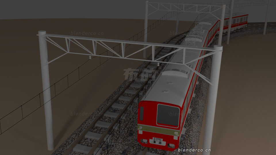 blender地铁电车火车头模型-群友分享-具体作者不清楚了。知道的留言